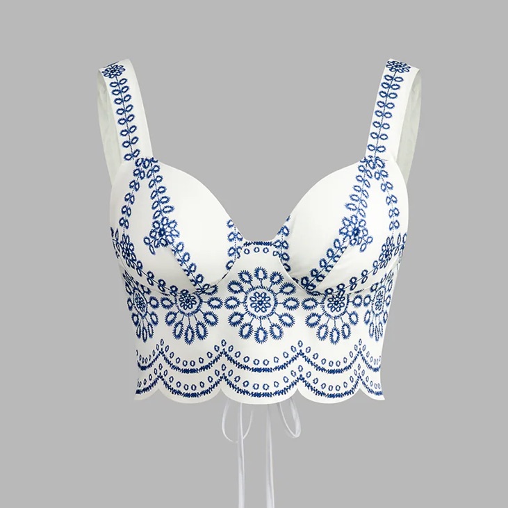 Commense Printed Sleeveless Tie Back Top
